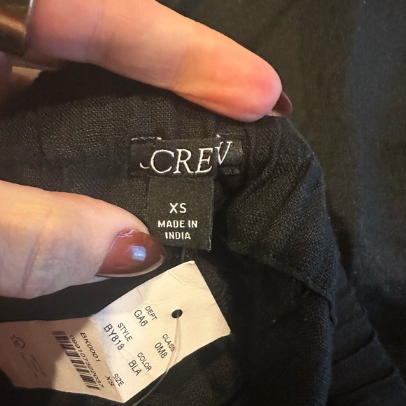 NWT SET Madewell black linen top Small and JCrew linen short size XS - Picture 7 of 7